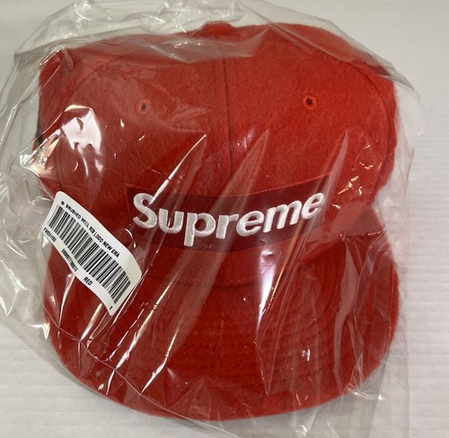 SOMBRERO SUPREMO DE LANA CEPILLADA CON LOGOTIPO DE CAJA NEW ERA ROJO TALLA 8 FW24 SEMANA 17 (AUTÉNTICO - Imagen 11 de 13
