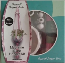 *SALE** Pepperell (Braiding) Designer Series "Macrame Plant Hanger" Kit-"Pink"  