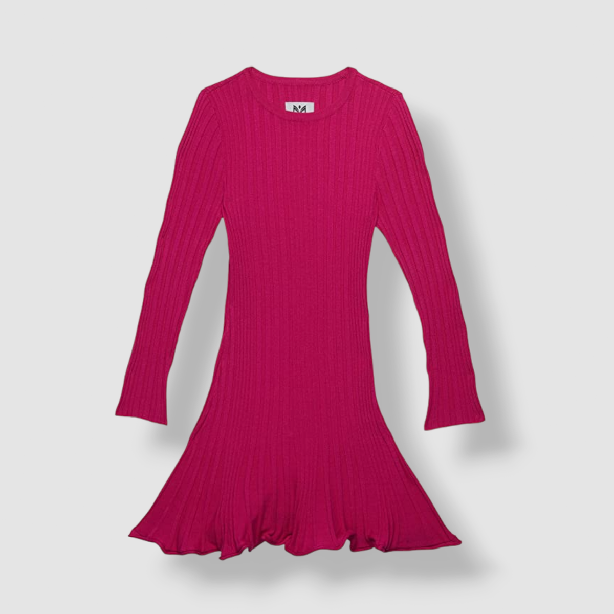 $325 Milly Minis Kid's Girl's Pink Ribbed Crew-Neck Fit & Flare Dress Size 12 $325 Milly Minis Kid's Girl's Pink Ribbed Crew-Neck Fit & Flare Dress Size 12