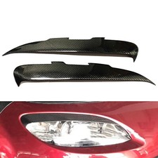 Car Front Headlight Eyelid Eyebrow Trim For Mazda MX5 MX-5 Miata Carbon Fiber