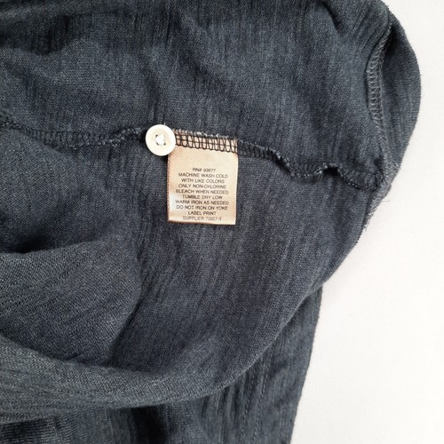 Foundry Henley Shirt Mens 2XL Gray Black Long Sleeve Raglan Cotton Blend - Picture 8 of 8