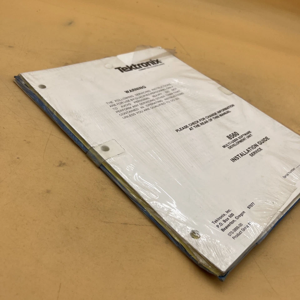 Tektronix 8560 Multi-User Software Development Unit Installation Service Guide - Image 3 of 4