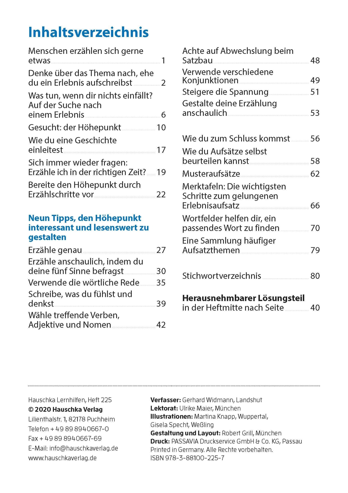 Thumbnail - Gerhard Widmann | Erlebniserzählung. Aufsatz 4./5. Klasse, A5-heft |