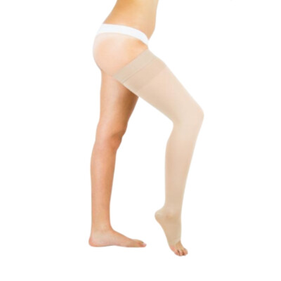 Calze Elastiche Antitrombo punta aperta In Cotone Autoreggenti