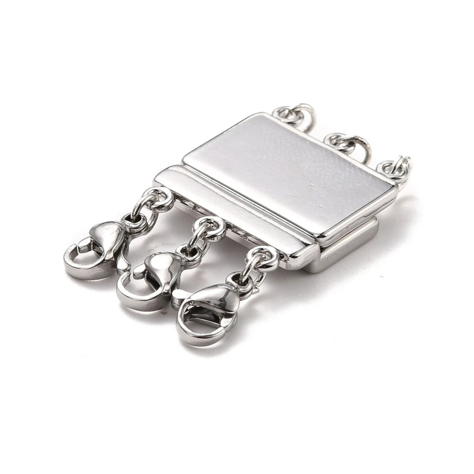 10sets Layered Necklace Clasps Magnetic Bracelet Connector Multi Strands Clasp - Image 2 of 4