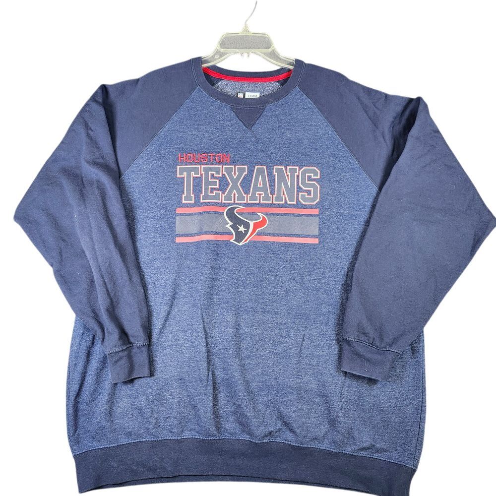 NFL Houston Texans Team Apparel Raglan Sweatshirt Football Fan Gear 2XL