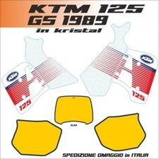 Adesivi grafica KTM 125 GS 1989 in kristal kit completo