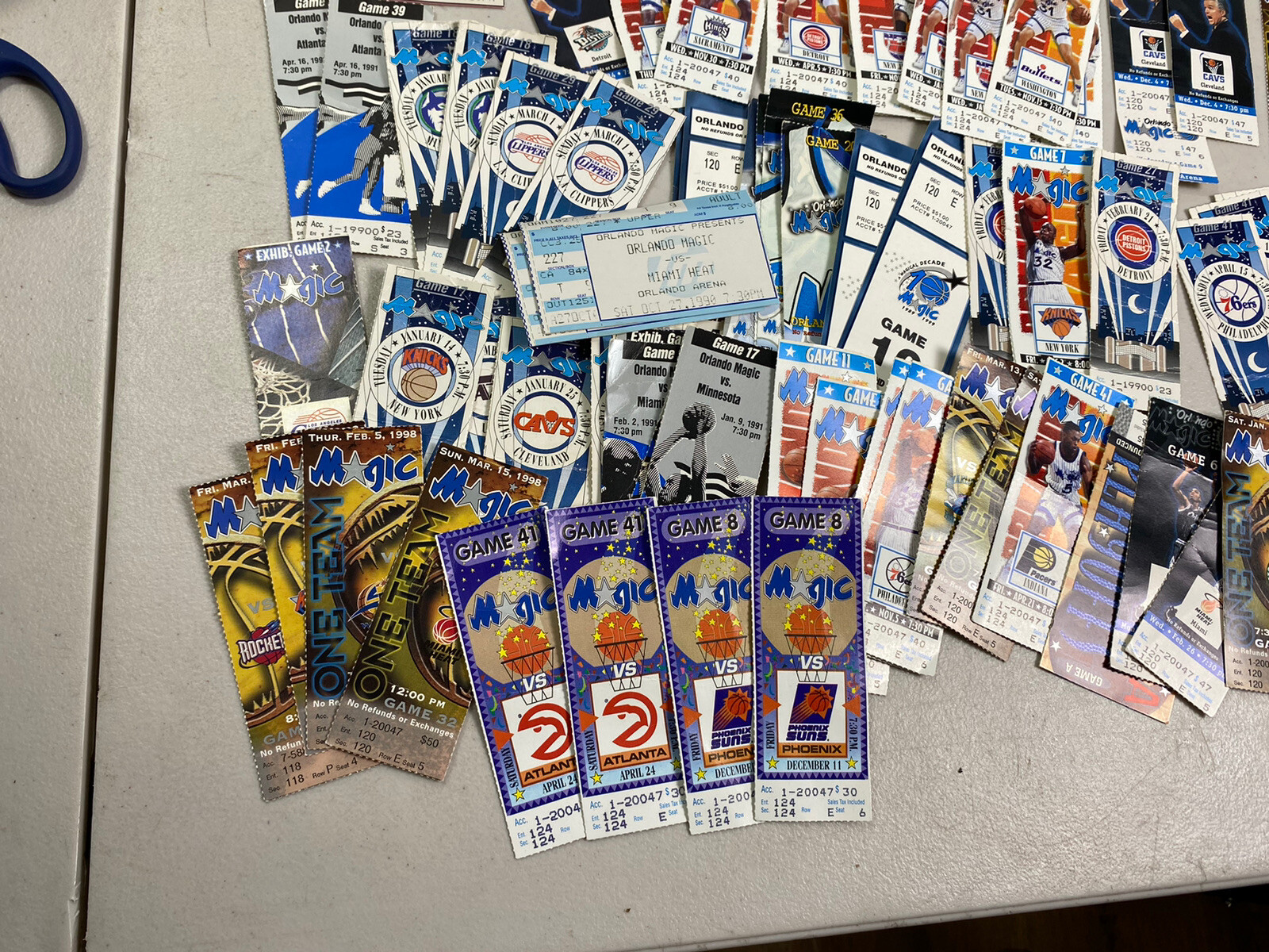 NBA Ticket Stubs MLB NHL Vintage Sports Memorabilia Over 400 Ticket