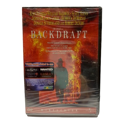 Backdraft DVD 1997 Firefighter Birthday Present Gift Firefighting Movie ...