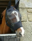 **SALE** Black or White Padded Mesh Fly Mask Hood with Ears Horse and Pony Size