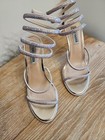 used steve madden wrap sandal size 8 rose gold has some scratches in toe area