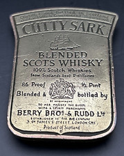 Cutty Sark Blended Scots Whiskey Brass Belt Buckle