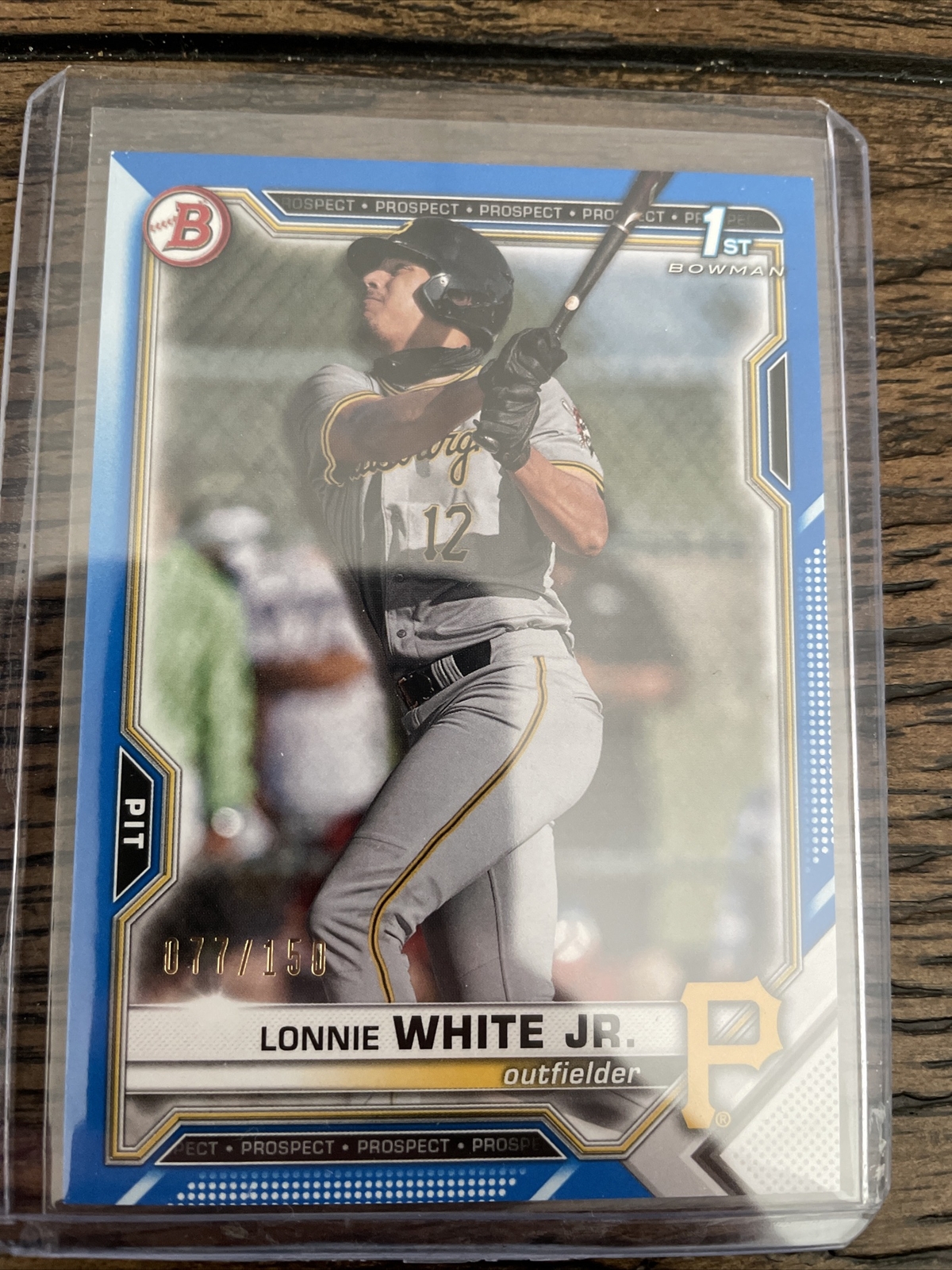 2021 Bowman Draft Lonnie White Jr Paper Blue #/150 1st Pirates