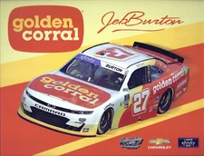 2024 JEB BURTON "GOLDEN CORRAL" #27 NASCAR XFINITY SERIES POSTCARD