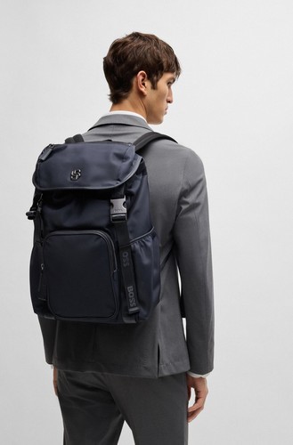 BOSS SELECTED BY SHOHEI OHTANI Multi-pocket backpack with Double B monogram trim - Picture 2 of 5