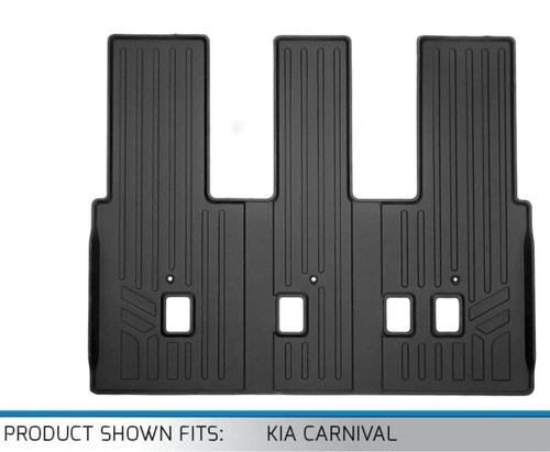 Kia Carnival 22-23 Floor Mats 7 Seater, Front 2nd & 3rd Row Liner Set Custom Fit - Picture 4 of 9