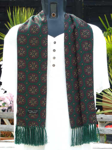 Vintage TOOTAL Scarf Cravat Goodwood Dapper Neckwear Mod Indie Scooter Ascot - Picture 7 of 8