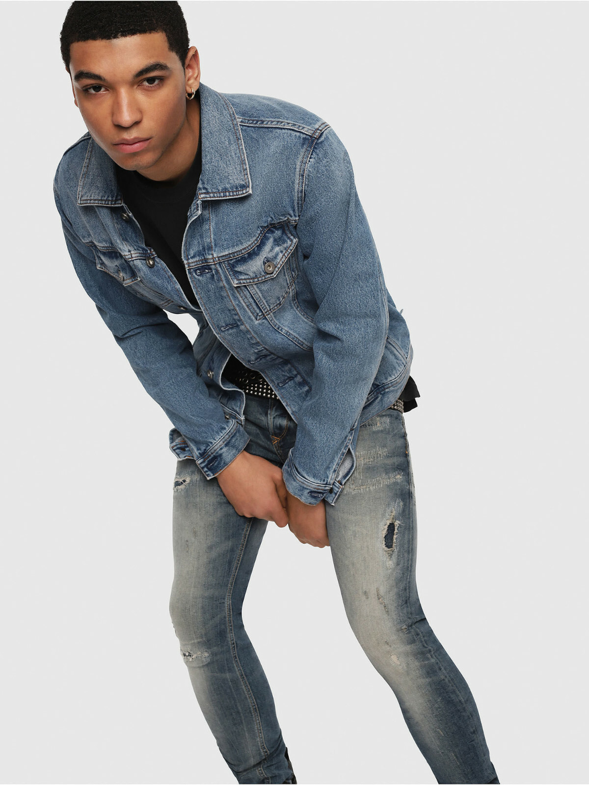 DIESEL Premium DENIM Jeans SLEENKER Skinny 069DK dirty Blau Blau Blau Destroyed NEW W34L32 6e45d8 DIESEL Premium DENIM Jeans SLEENKER Skinny 069DK dirty Blau Blau Blau Destroyed NEW W34L32 6e45d8