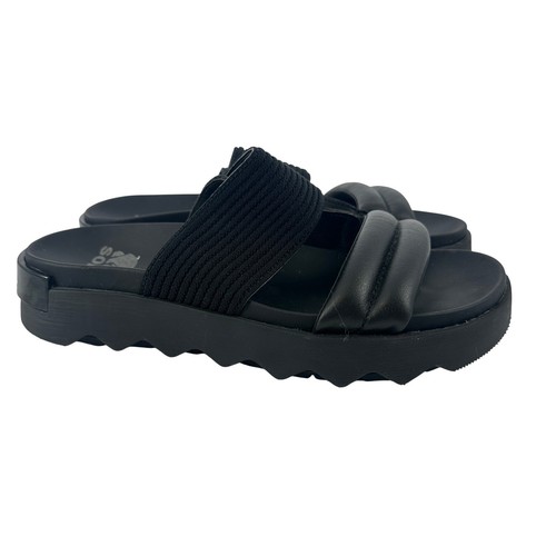 SOREL Viibe Women's Black Platform Slide Sandals Comfort Slip On Shoes Size 8