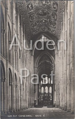 RPPC Ely Kathedrale Kirchenschiff Innenraum Cambridgeshire Echtfoto Postkarte