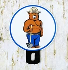 VINTAGE SMOKEY THE BEAR PREVENT FOREST FIRES PUMP STATION GAS TOPPER OIL SIGN
