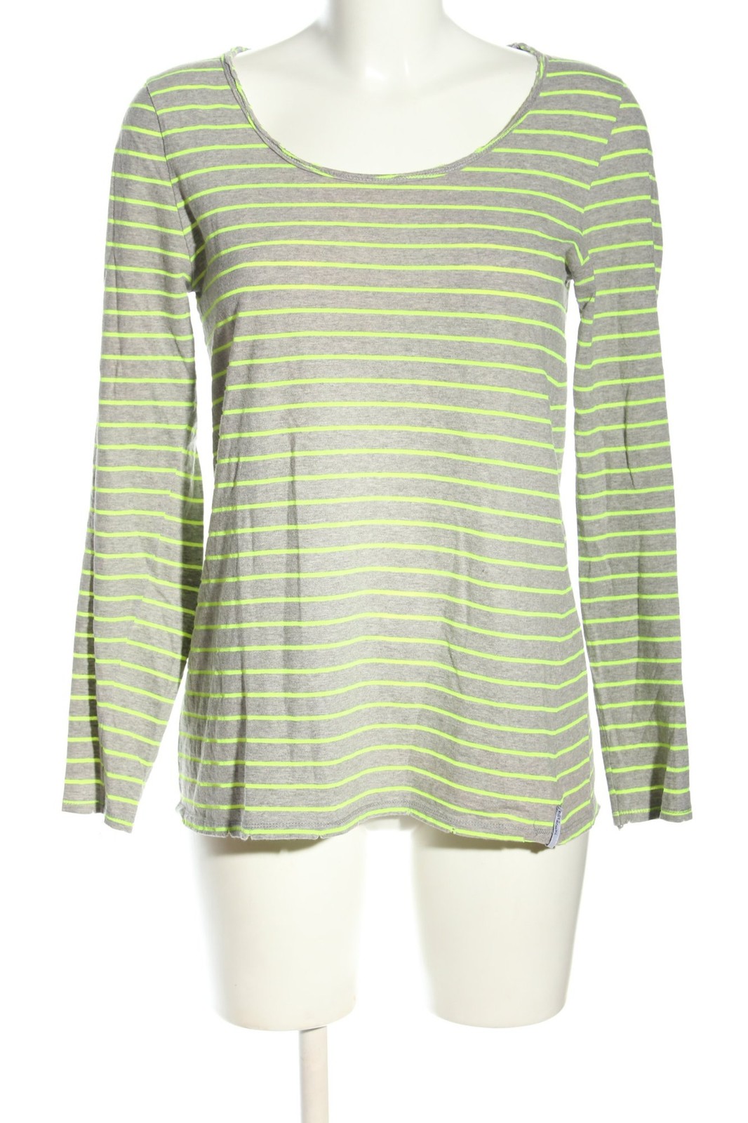 81HOURS Camisa de rayas Mujeres Camisa Talla EU 36 gris claro-verde look casual