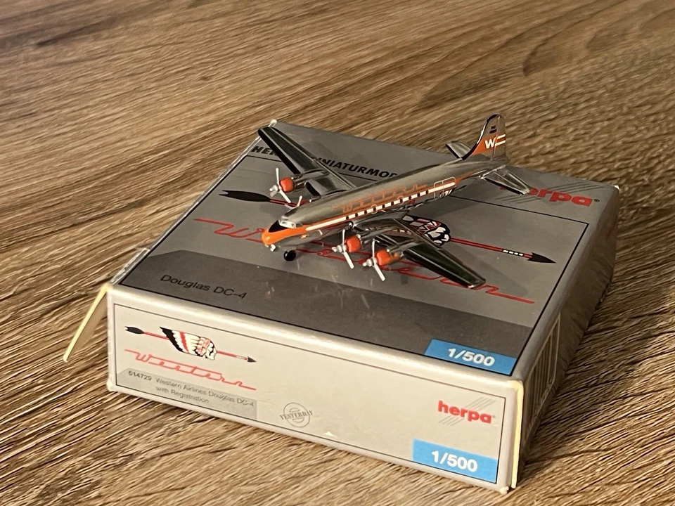 TOP: Herpa Wings Western Airlines Douglas DC 4 ✅