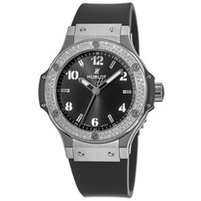 New Hublot Big Bang 38mm Black Dial Diamond Men's Watch 361.SX.1270.RX.1104