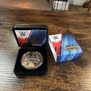 Official WWE King and Queen of the ring Gold Luxe Edition Coin Medal 2024 COA LE