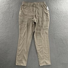 Old Navy Womens Pants Beige Size Large High Rise Utility Tapered Cotton Blend