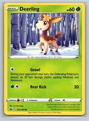 Deerling 011/198 Chilling Reign Pokemon TCG Grass Season Basic Collectible