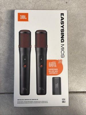 JBL EasySing Wireless AI-Powered Microphones EASYSINGMICS Karaoke Set