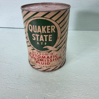 Vintage Quaker State Dexron II ATF Automatic Transmission Fluid Oil Can 1 Quart
