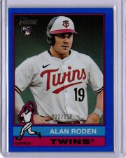 Alan Roden 2025 Topps Heritage Chrome Blue #544 Minnesota Twins #122/150
