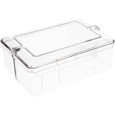 Pioneer Plastics Clear Rectangular Container, 6.75" W x 4.8125" D x 2.375" H