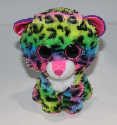 TY Beanie Boos TySilk Dotty 6'' Rainbow Leopard Cat Plush Soft Toy Stuffed Animal
