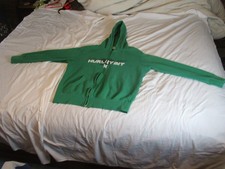 Vintage Y2K Hurley Int. Zip-Up Hoodie Green Size Unknown Rare No Hoodie Lace