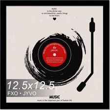 Vinyl Record Frame for the Wall Display Album Cover, 12.5x12.5-1PACK, Black 