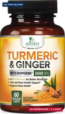 Turmeric Curcumin Supplement 2600mg with Organic Turmeric & Ginger - 95% Curcumi