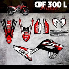 CUSTOM GRAPHICS STICKER DECAL KIT V.9 FIT HONDA CRF300L 300L CRF 2021-24
