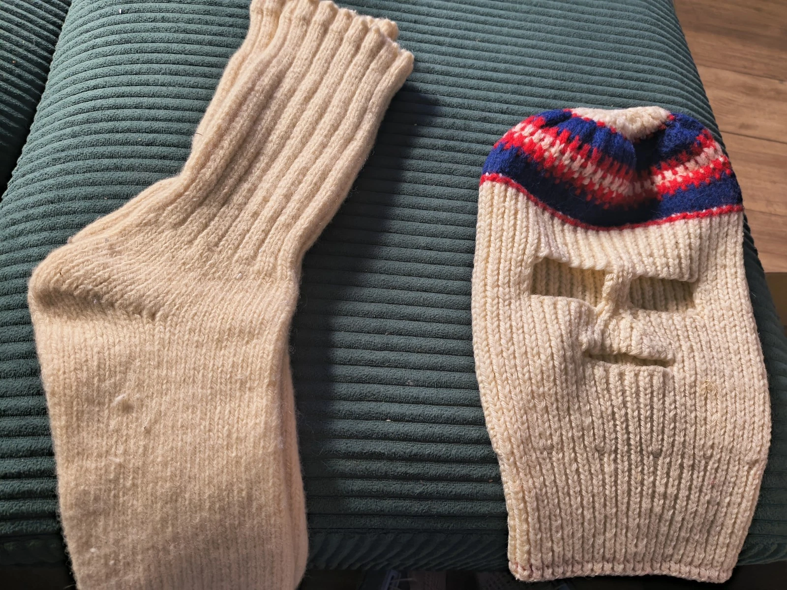 Crochet ski Mask And Socks Set