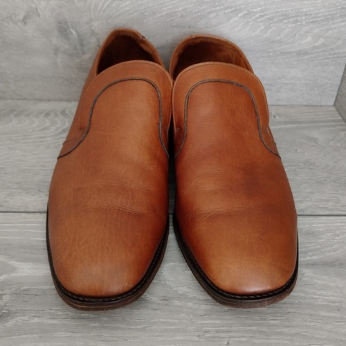 Loake Bros Standard Fit Tan Leather Slip On Men's Loafers Size 8.5 - Picture 2 of 13