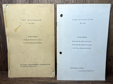 (Lot of 2) Vintage Fire Evacuation Plan Manuals York PA Richland Ave W Market St