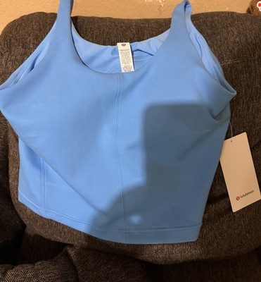 Lululemon Align Tank Top Size 12 Built in Bra Cropped Baby Blue