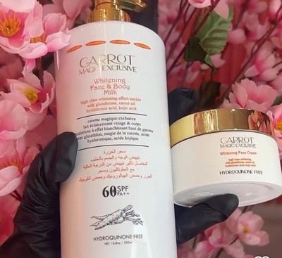Carrot Magic Exclusive Brightening Face And Body Milk & Face Cream.  2 in 1.