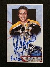 Phil Esposito Signed 1992 Legends Of Hockey Bruins AUTO Inscribed 717 HOF 84