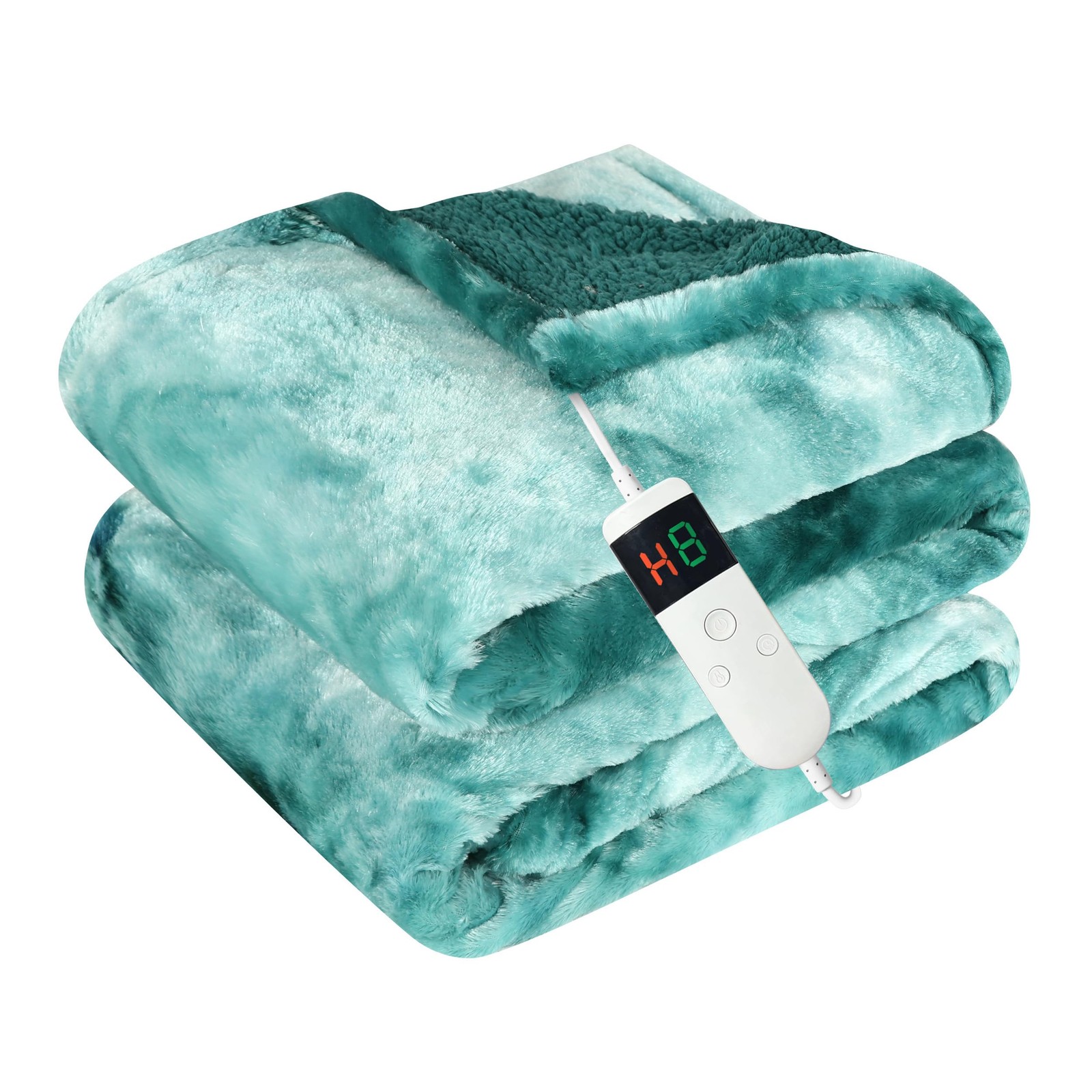 Electric Heated Blanket Full 72''x84''Size Faux Fur Heating 
