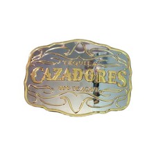 TEQUILA CAZADORES 100 DE AGAVE BELT BUCKLE RARE ADVERTISING OVERSIZED, HUGE