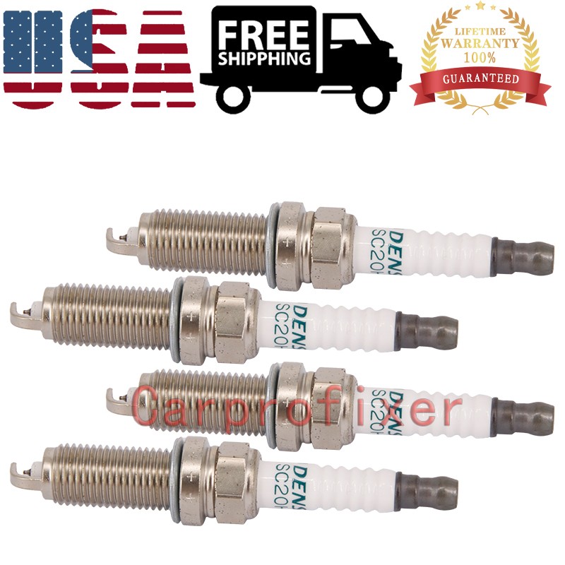 4X Spark Plugs Iridium 9091901253 SC20HR11 For Toyota Corolla Prius Lexus CT200h