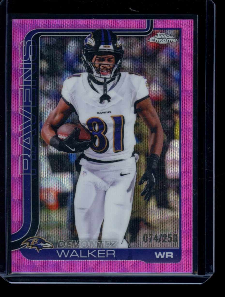 2025 Topps Chrome #26 Devontez Walker Pink Wave Refractor #/250